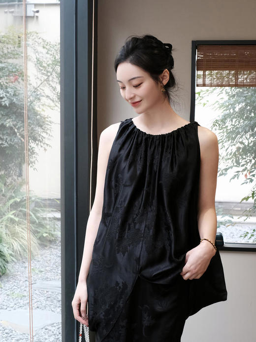 盛唐牡丹 |真丝冠乐绉梅兰竹菊上衣 商品图3