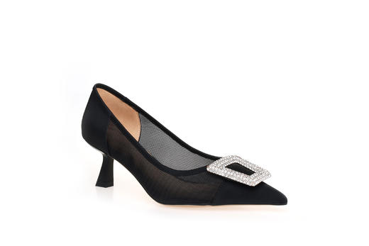 豪麟名鞋奥莱迪嘉女鞋皮鞋真丝牛皮革DJHJA41WP024黑色  原价1660元 商品图0