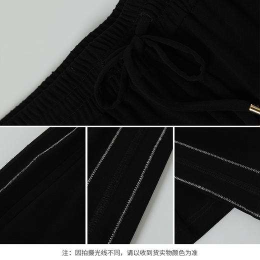 【商场同款】CNT4366  三醋酸气质款直筒裤 黑色好搭款 舒适透气阔腿裤 商品图5