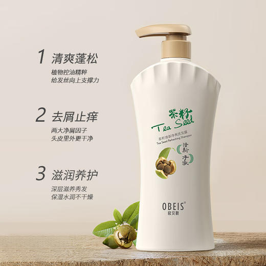 欧贝斯  草本茶籽去屑柔顺洗发露1kg 商品图2