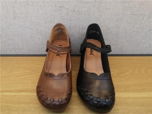 2021豪行春秋新款21146381真皮复古休闲低跟女鞋单鞋专柜正品大码 商品图1