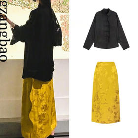 【E】大幂幂同款!新中式丝缎套装