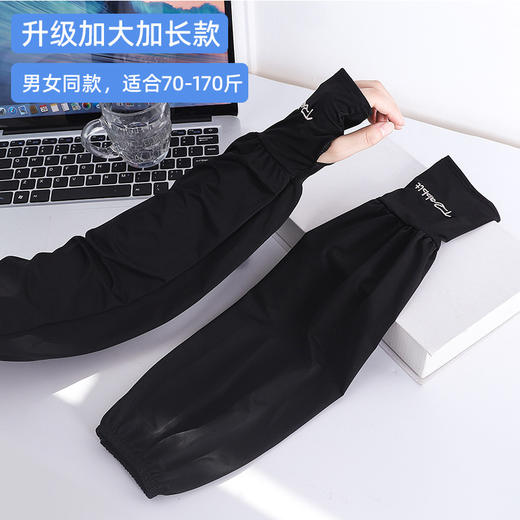 防晒宽松冰袖女夏季薄款防紫外线户外骑行开车冰丝防晒袖套手套 商品图6