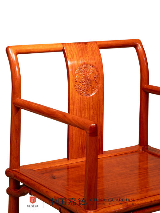 红桥红  家具严选  缅甸花梨（大果紫檀）【圆包圆休闲 茶桌椅 单椅】 商品图2