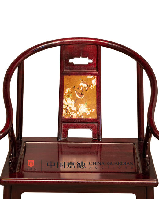 红桥红  家具严选  血檀（染料紫檀）【赞比亚紫檀 安思远攒靠背圈椅】 商品图1