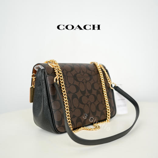 COACH/蔻驰女士经典印花风琴包百搭中号单肩斜挎包 CC878 #美国直邮 商品图1