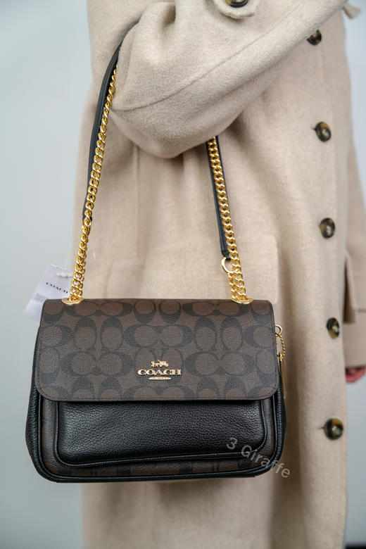 COACH/蔻驰女士经典印花风琴包百搭中号单肩斜挎包 CC878 #美国直邮 商品图4