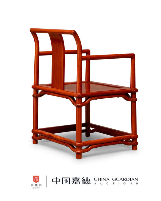 红桥红  家具严选  缅甸花梨（大果紫檀）【圆包圆休闲 茶桌椅 单椅】 商品图3