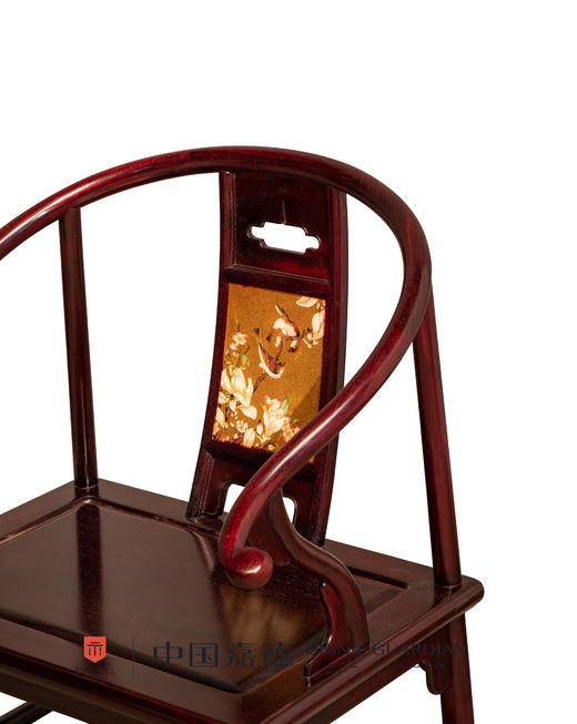 红桥红  家具严选  血檀（染料紫檀）【赞比亚紫檀 安思远攒靠背圈椅】 商品图2