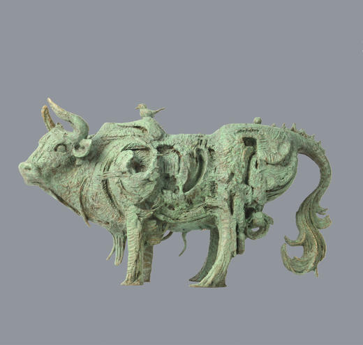 宇达青铜摆件 韩美林作品《春之勤奋、夏之耕耘、秋之砥砺、冬之前行》艺术摆件  长48.5cm 商品图1