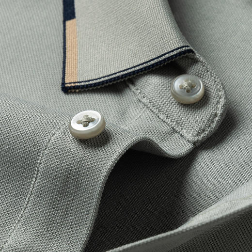 【含桑蚕丝】罗蒙夏季商务男士t恤短袖polo衫休闲男polo衫短袖 商品图5