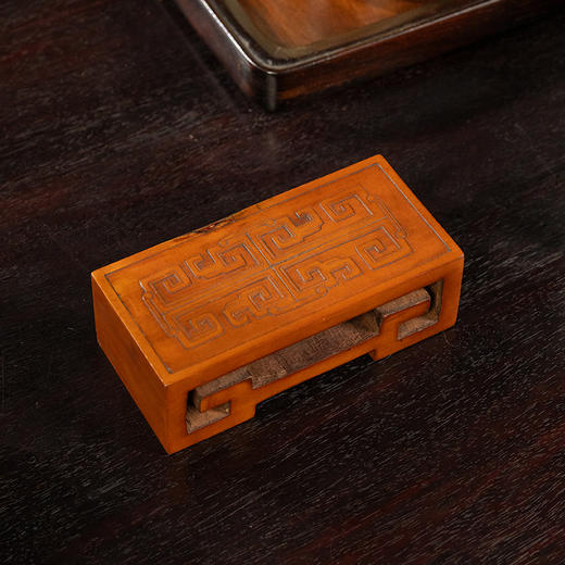 清 竹簧回纹墨床 商品图2