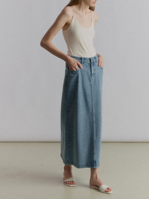 VC｜SS24114 Peona long jeans skirt [ 牛仔半身裙 蓝 ] 商品图2