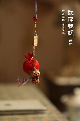 数你聪明·福袋°鹿角根付挂件