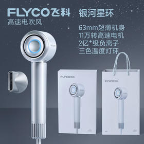 飞科（FLYCO）高速电吹风机节日礼物送女生低噪家用宿舍便携速干负离子护发大功率银河星环吹风筒FH6371