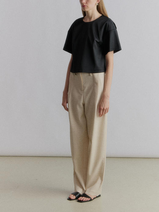 VC｜SS24093 Karys flap Tshirt [ 短袖上衣  黑  ] 商品图2