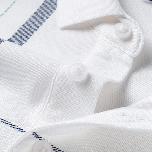 【含桑蚕丝】罗蒙男士夏季撞色线条商务polo衫男短袖男t恤男 商品图7