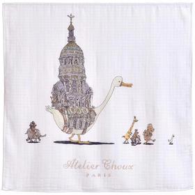 法国Atelier Choux 婴儿棉纱布包巾抱巾 同名款/小宝贝/动物森林 100*100cm