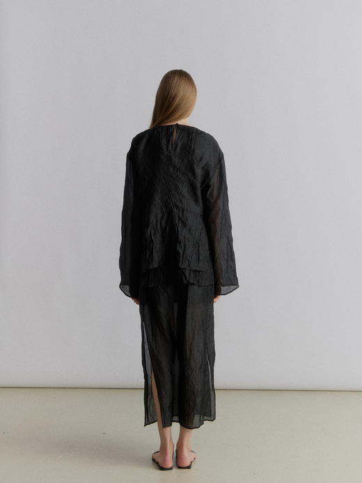 VC｜SS24025 Asti layered blouse [ 衬衫   黑 / 白 ] 商品图5