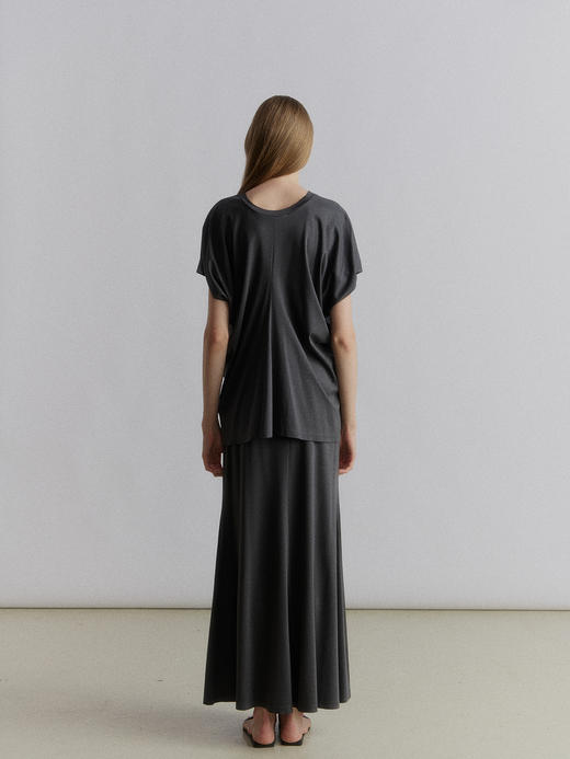 VC｜SS24122 Lou draped jersey top [ 短袖上衣 黄 / 灰 ] 商品图4