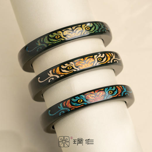 璞作文化 大漆和田玉 老虎手镯 商品图5