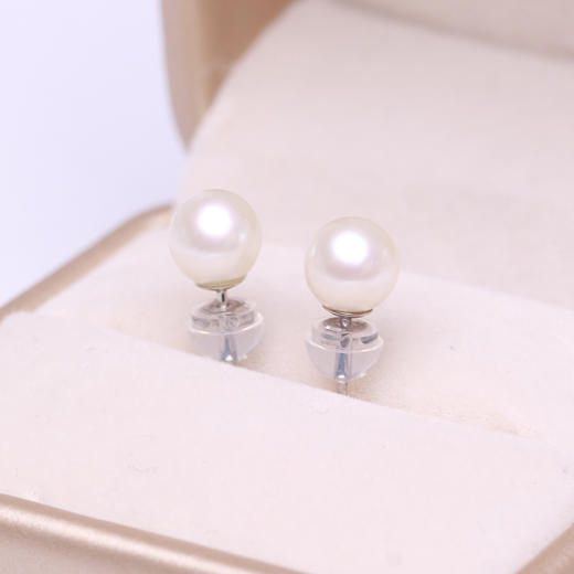 美裕 925银淡水珍珠耳钉6-7mm 106799Z 商品图1