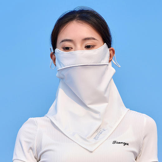 【升级护眼角防晒口罩护颈 夏防紫外线薄款】透气遮脸遮阳面纱 防晒面罩 商品图9
