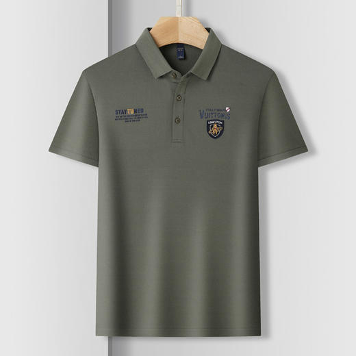 【蚕丝棉】罗蒙男士万针绣商务polo衫男短袖男夏季薄款男士短袖t恤男 商品图1