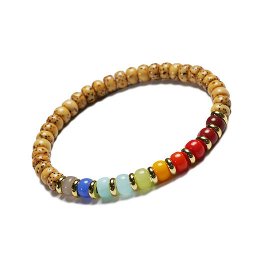 彩虹琉璃星月手串 商品图0