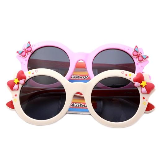 安比儿童可爱太阳镜Q版蝴蝶结女孩墨镜2-10岁防紫外线防强光遮阳镜21256 商品图4