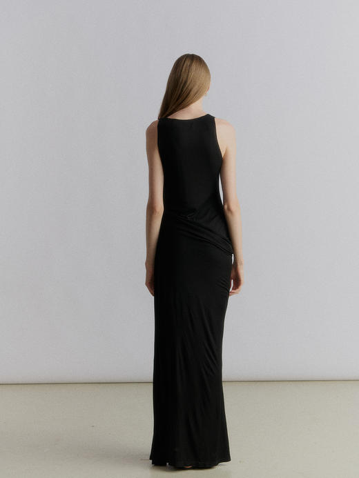 VC｜SS24095 Carwen jersey draped dress [ 连衣裙 黑 ] 商品图1