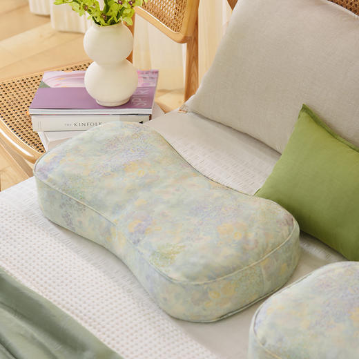 春日写意系列曲线枕荞麦壳枕头护颈椎病荞麦皮睡眠四季 商品图1