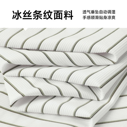 【冰丝高弹】【新款DDP】大依优型大码条纹翻领短袖Polo衫加肥加大男士大号弹力透气舒适夏季半袖 商品图3