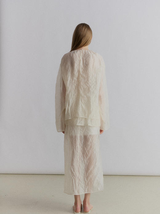 VC｜SS24026 Asti crinkled skirt [ 半身裙   黑 / 白 ] 商品图2