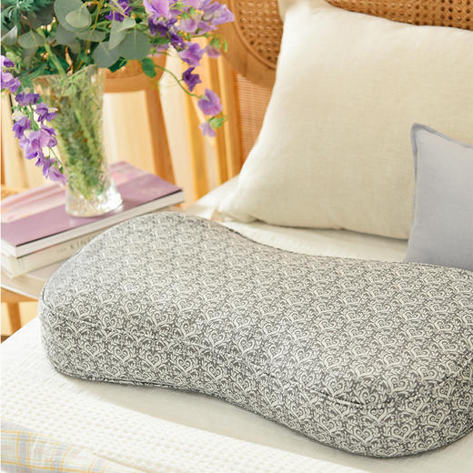 心形花束系列曲线枕荞麦壳枕头护颈椎病荞麦皮睡眠四季 商品图1