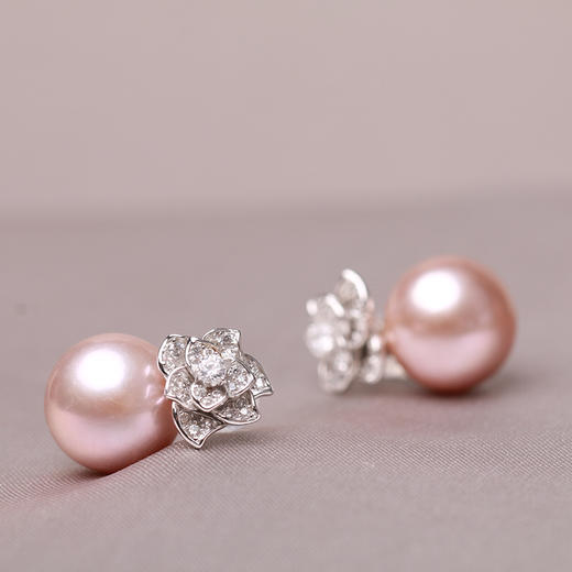美裕 淡水珍珠耳钉 10-11mm 107502Z 商品图3