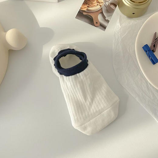 【5双装！船袜子女夏季 棉薄款冰淇淋拼色无骨船袜】吸汗透气 防滑不掉跟隐形袜 商品图6