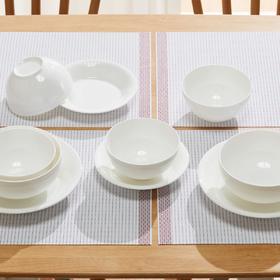 4人用10头骨瓷餐具套装 麦穗浮雕