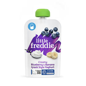 英国little freddie小皮发酵乳蓝莓香蕉泥 100g