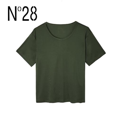 N°28【贵妇T】春款纯色百搭三醋酸气质上衣短袖T恤9A11T008 商品图3