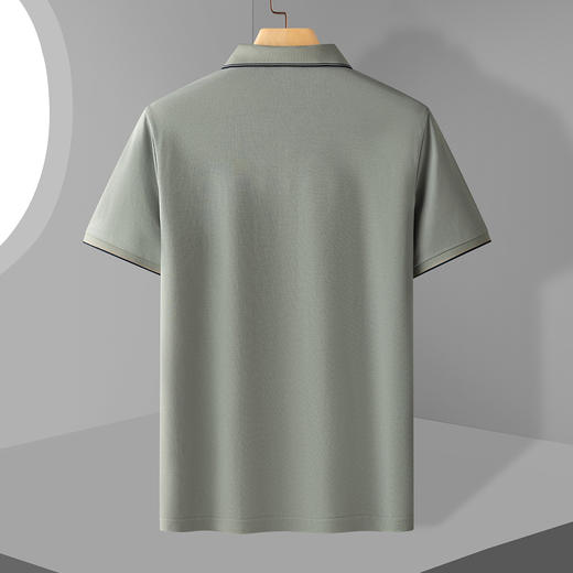 【含桑蚕丝】罗蒙夏季商务男士t恤短袖polo衫休闲男polo衫短袖 商品图3