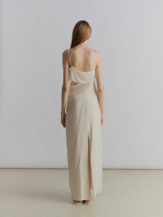 VC｜SS24070 Asti layred dress [ 吊带连衣裙 卡其 / 白 ] 商品图3
