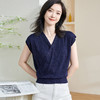 米思阳【重工冰丝高弹针织衫】2025夏季通勤职场v领休闲薄上衣女1053 商品缩略图3
