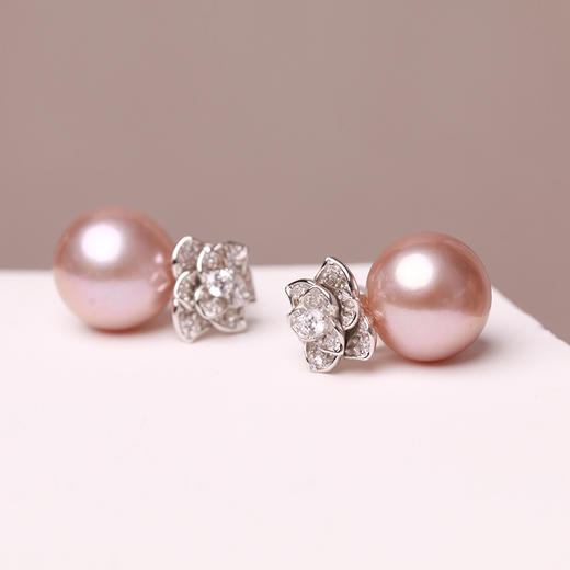 美裕 淡水珍珠耳钉 10-11mm 107502Z 商品图4