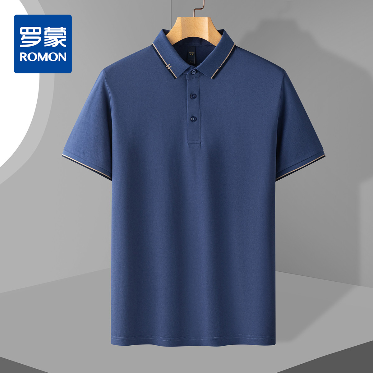 【清仓价】罗蒙男士夏季商务男士t恤短袖polo衫舒适男polo衫短袖