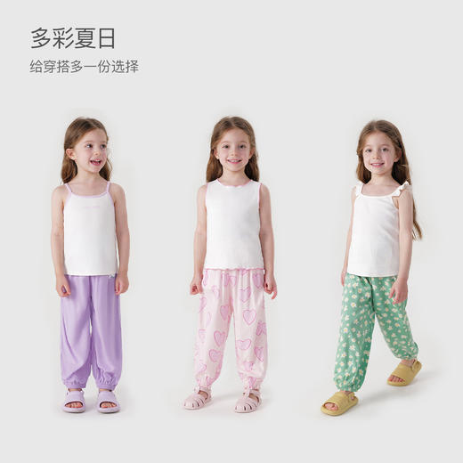 马克珍妮春夏新品 女童垂感束脚防蚊裤 儿童裤子230562 商品图2