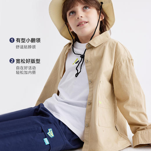 【春游好搭档】儿童山系风撞色口袋衬衫 PCCS2402 商品图3