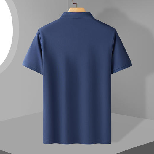 【含桑蚕丝】罗蒙男士夏季休闲polo衫男短袖男夏季薄款绣花冰丝t恤男短袖 商品图5