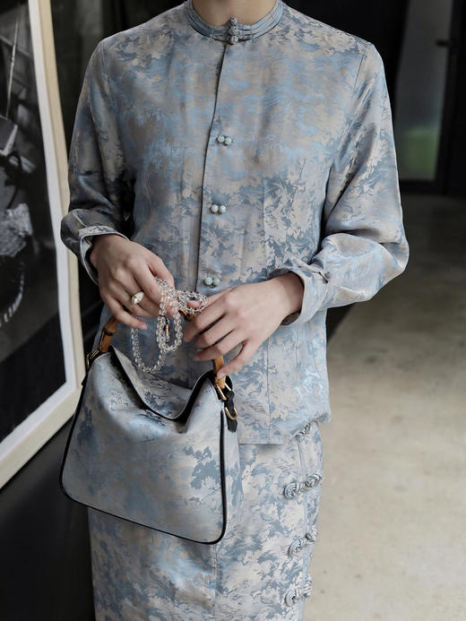 盛唐牡丹 | 真丝提花串珠琵琶扣半裙 商品图2