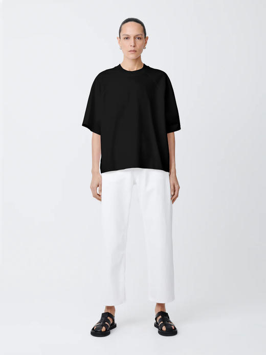 Studio Nicholson  白色/黑色NELSON插肩袖短袖T恤 商品图6